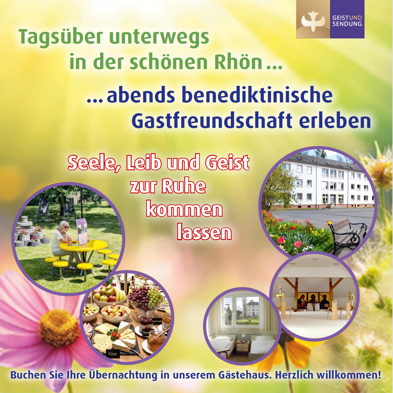 © Geist und Sendung e.V. Illustration mit einer Collage von Bildern aus der Gemeinschaft Geist und Sendung